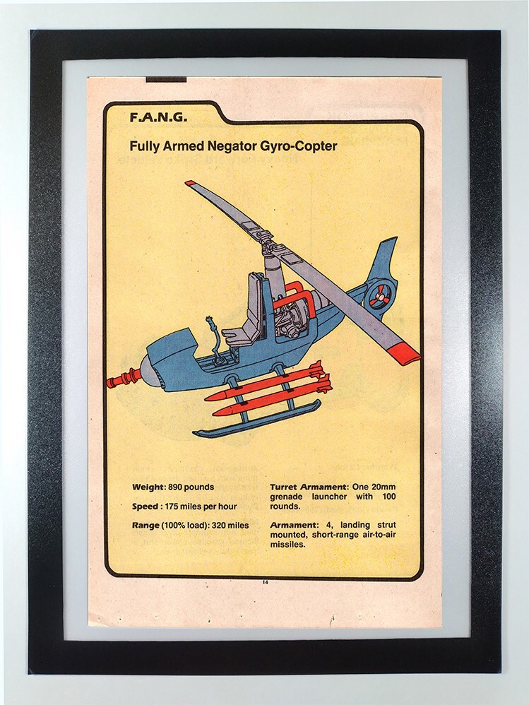 Cobra FANG G.I.Joe Order of Battle Filecard - Framed Original Comic Book Page