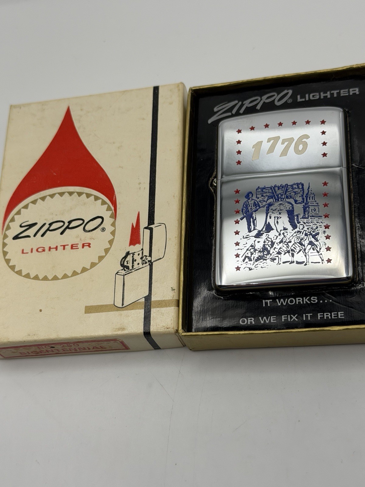 Vintage 1975 Bicentennial 1776 HP Chrome Zippo Lighter New **Personalized B55 Vintage 1975 Bicentennial 1776 HP Chrome Zippo Lighter New **Personalized B55