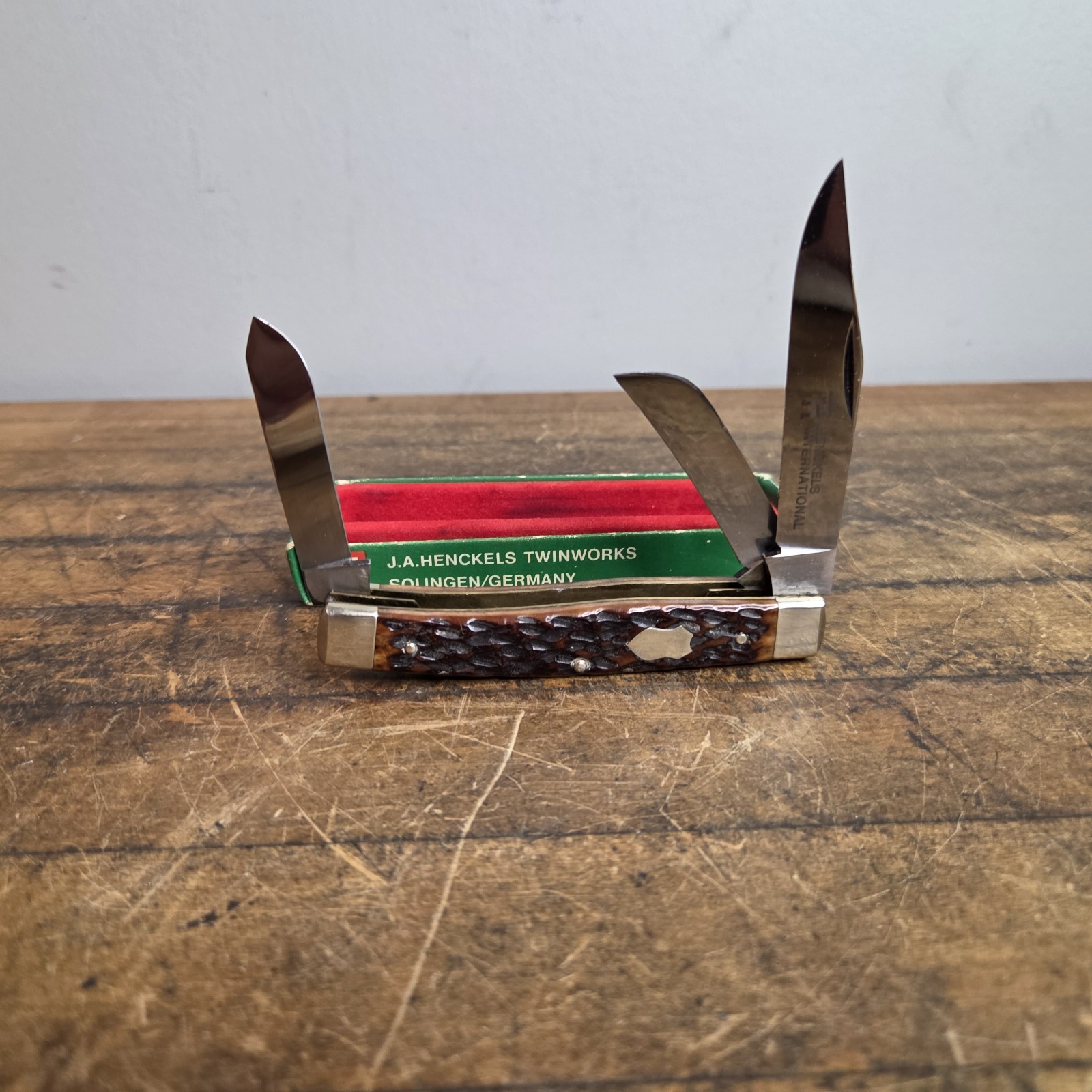 Vintage J.A. Henckels International Solingen 1901 Pocket Knife 3 Blade