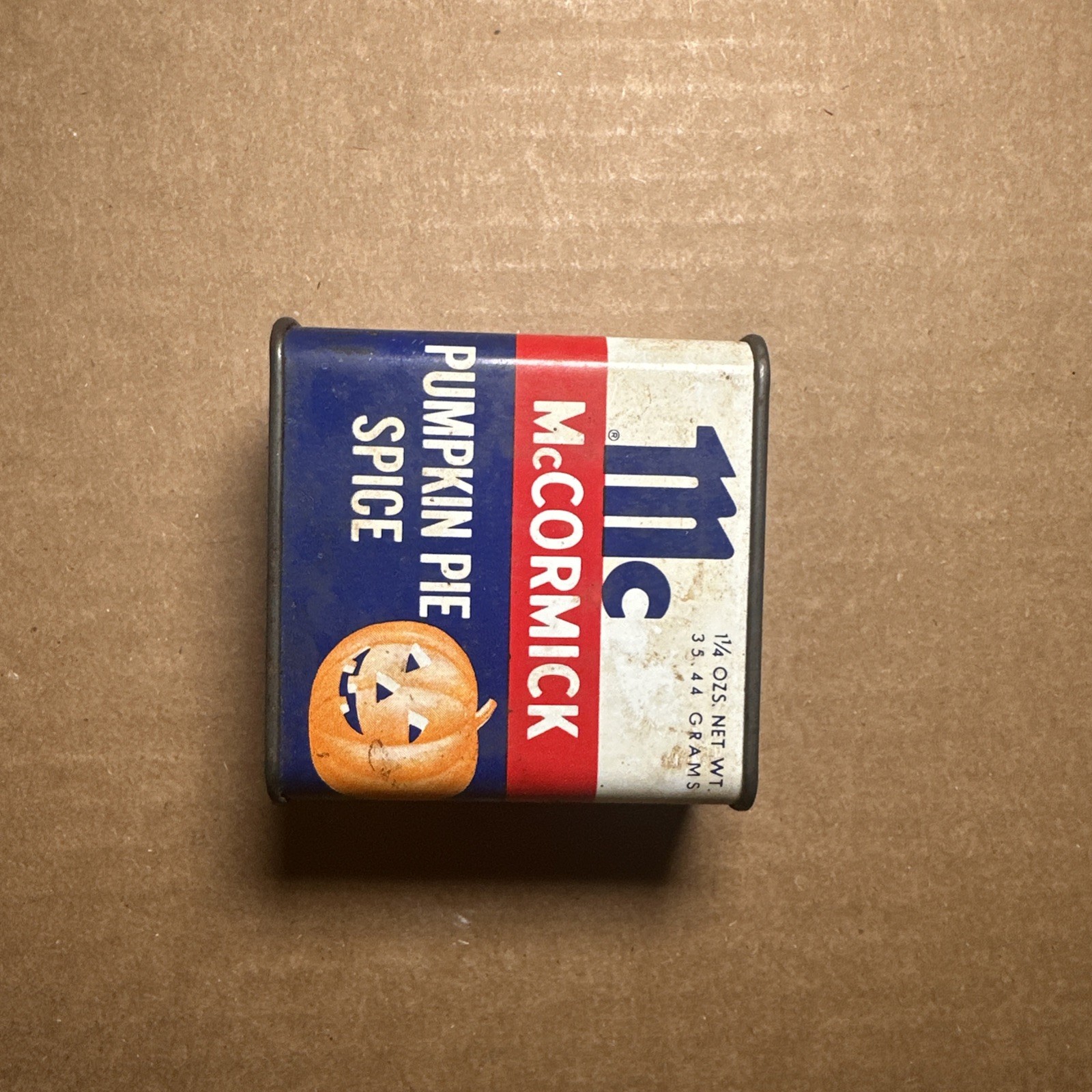 McCormick Vintage Pumpkin Pie Spice 1 1/8 Ozs Empty Spice Tin