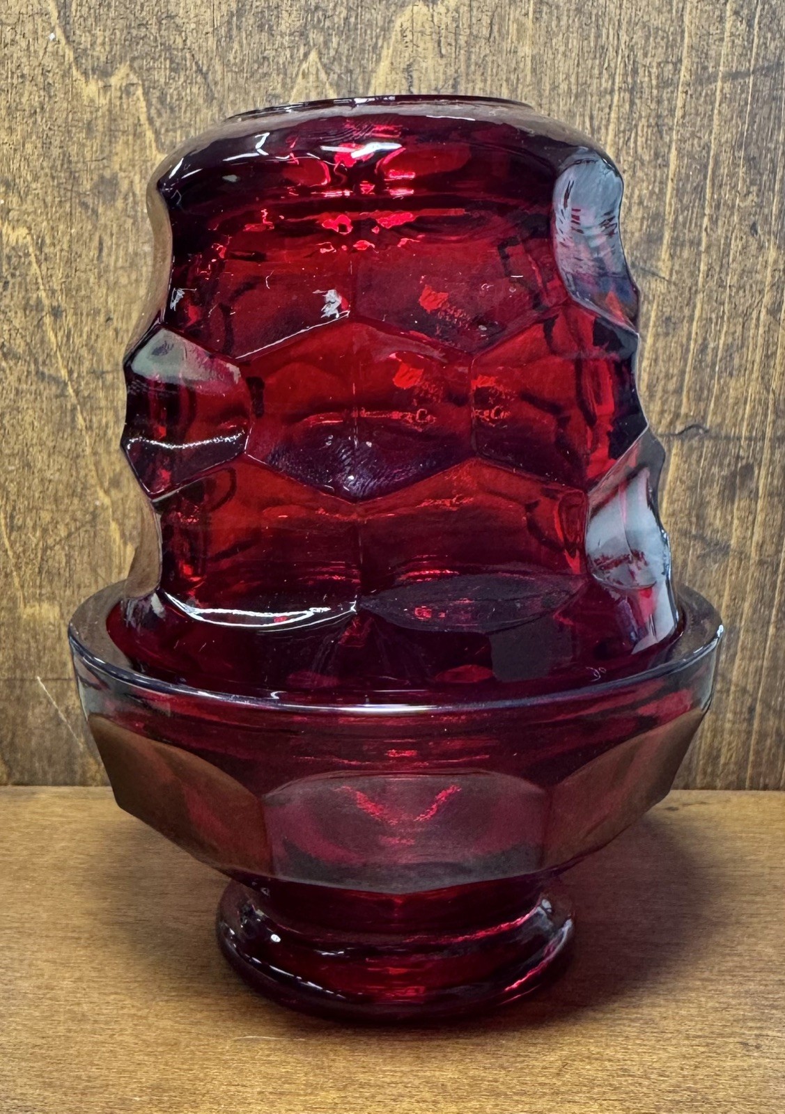 Mosser Glass x Black Cat Vintage Ruby Red Georgian Fairy Lamp - Glows Mosser Glass x Black Cat Vintage Ruby Red Georgian Fairy Lamp - Glows