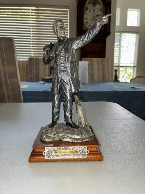 Francis J. Barnum Chilmark Pewter Sculpture Civil War General Sherman 290/950
