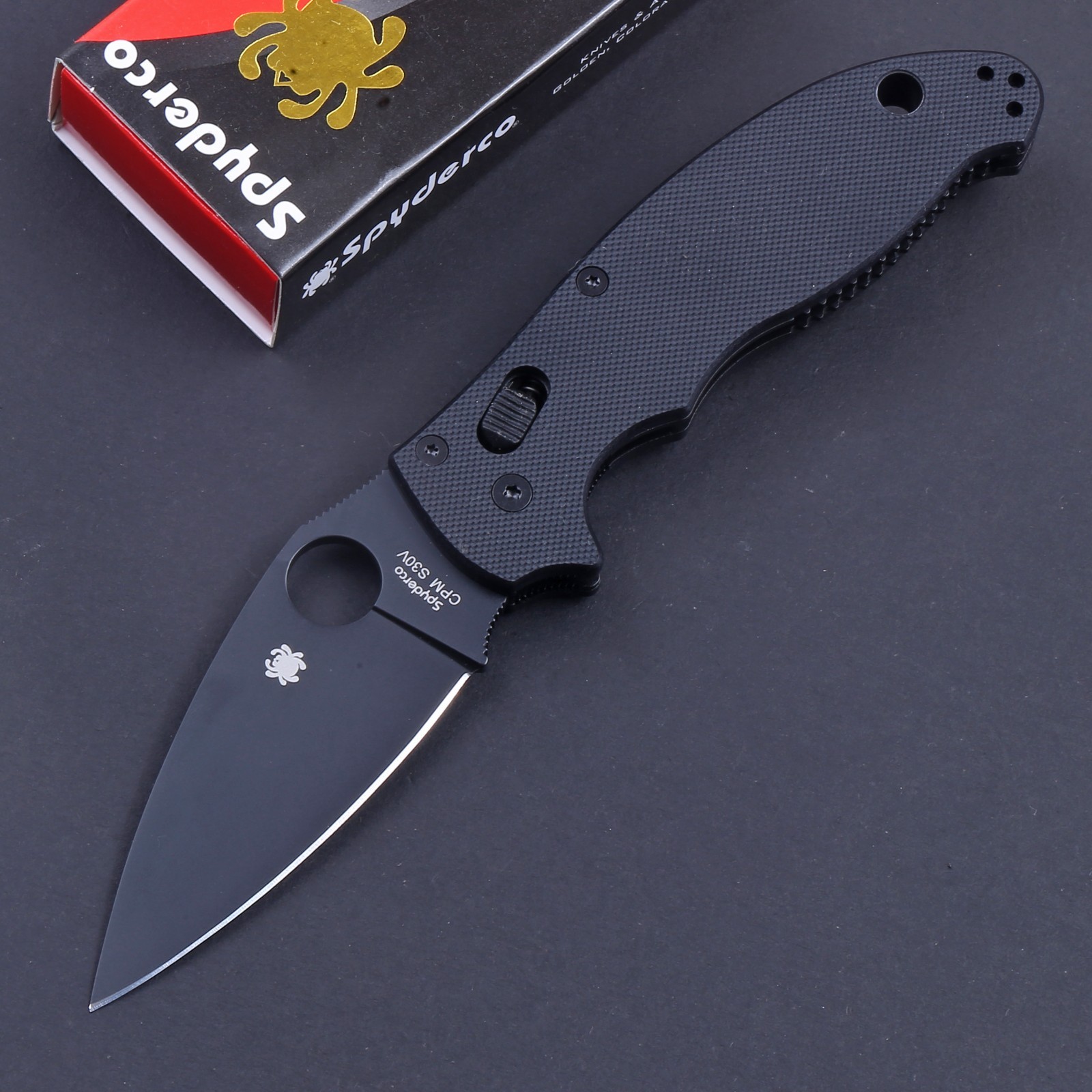 Manix Pocket Folding Tactical Knife Black G10 Handle Spear Blade With Clips New
