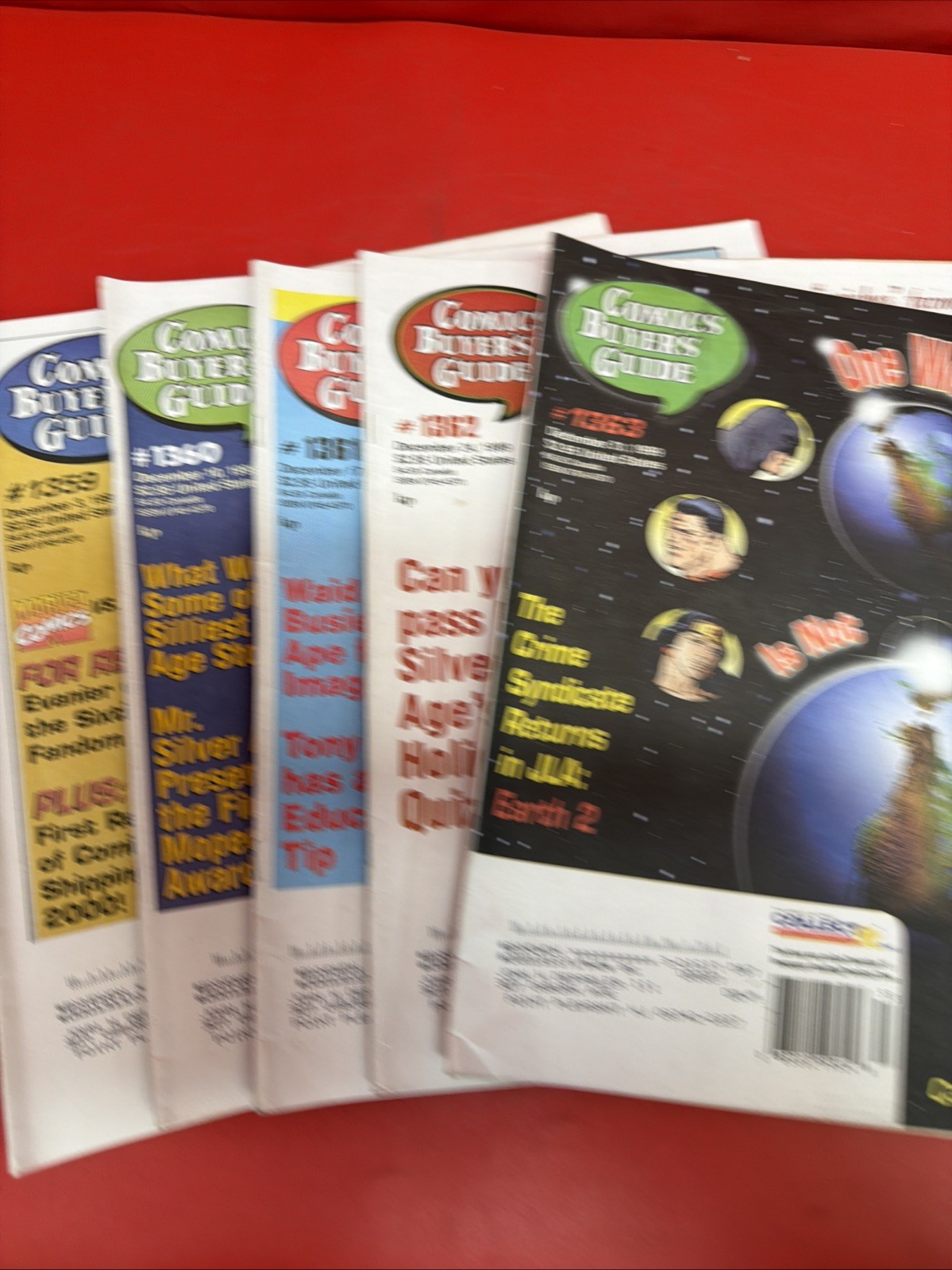 Comics Buyer’s Guide Lot of 5 Issues #1359-1363 Dec 1999 CBG.  *97