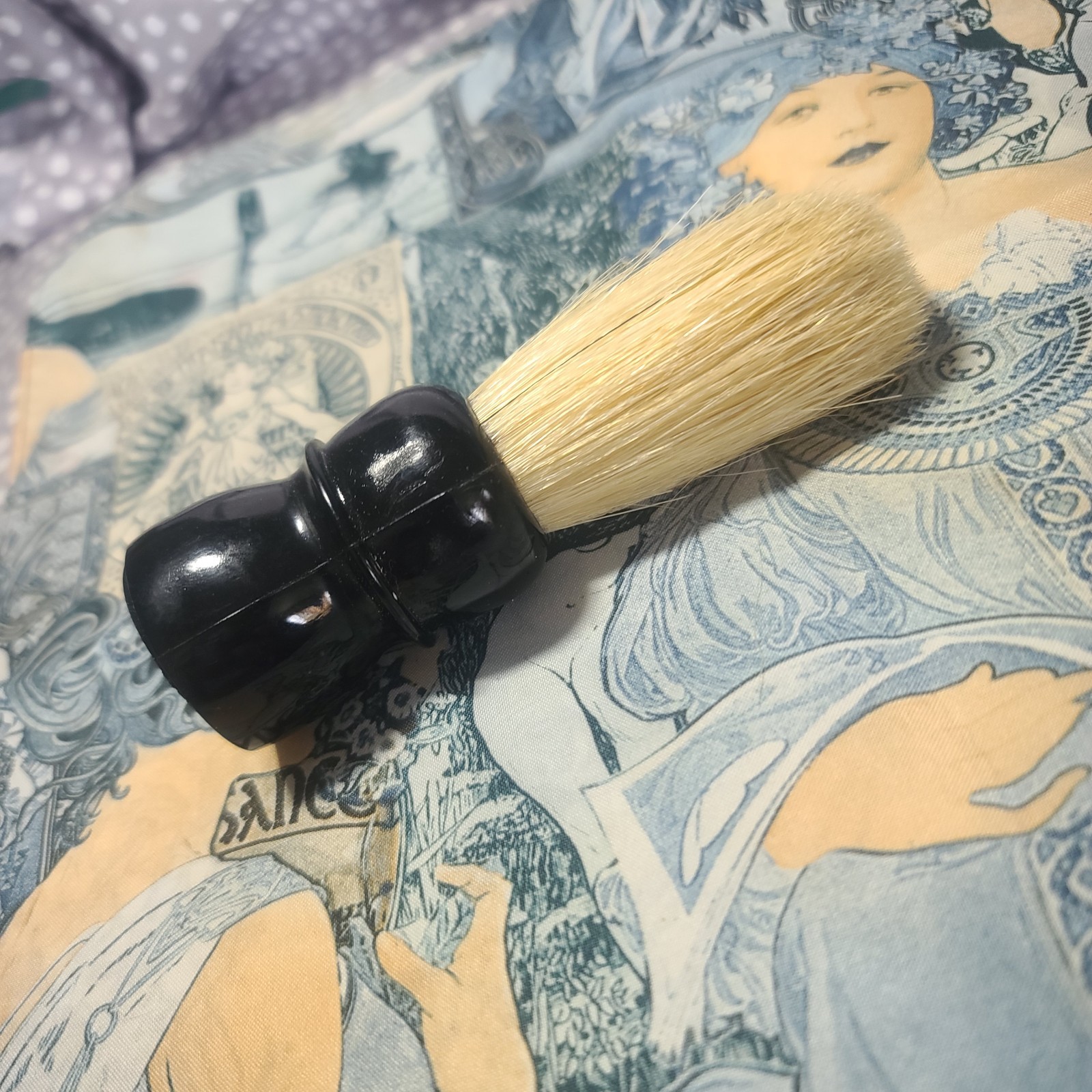 VINTAGE MADE RITE U.S.A. STERILIZED PURE BRISTLE SHAVING BRUSH #5  Vgc Grandpa