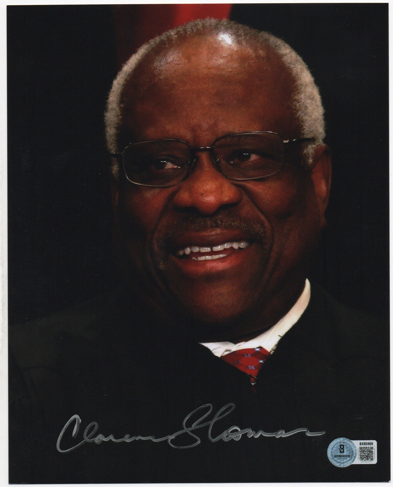 Clarence Thomas autographed signed 8x10 photo Beckett BAS COA Supreme Court