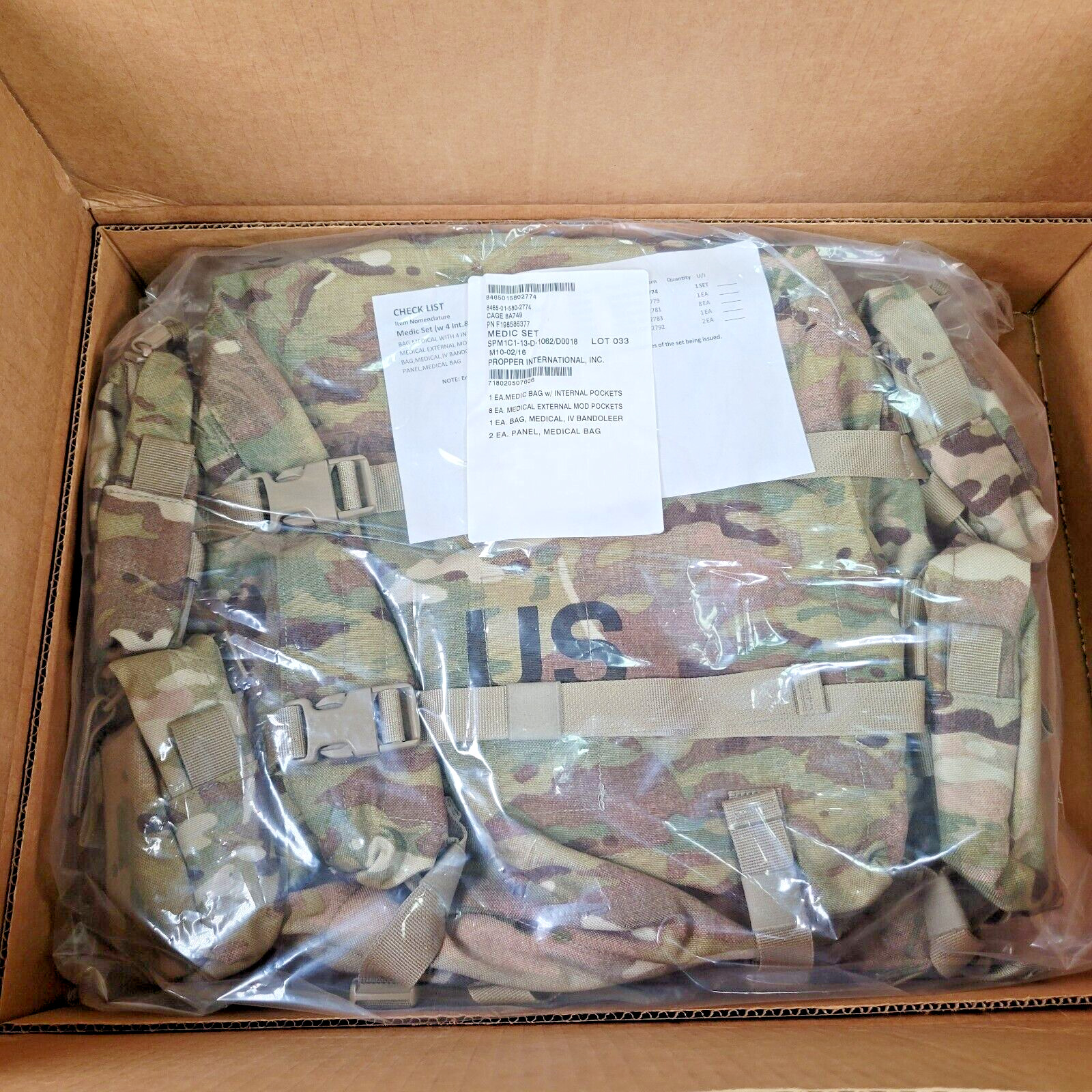 New In Box US Army Multicam/OCP MOLLE Medic Set Kit Pack
