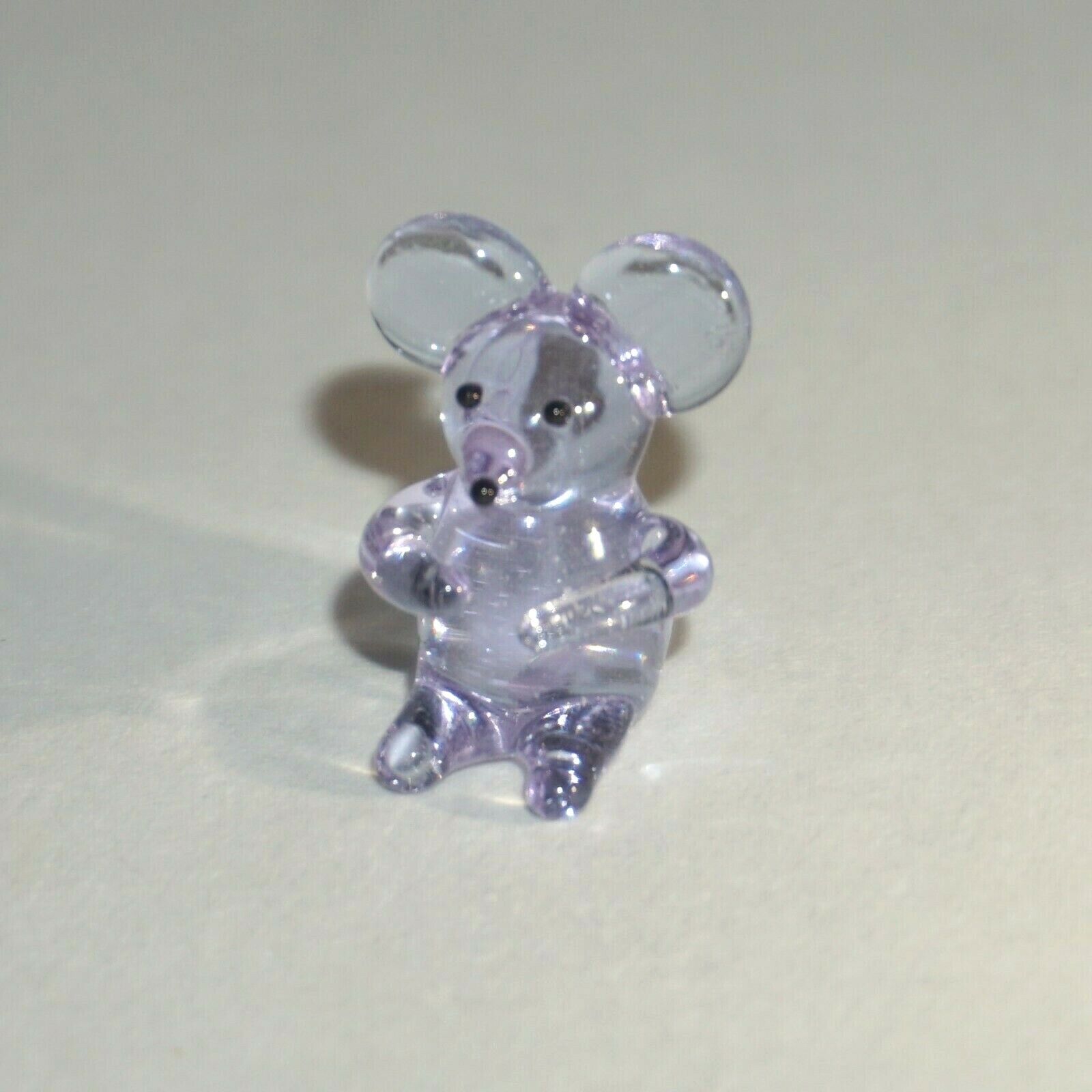 Ganz Miniature World Collectibles Blown Glass Mouse Purple #EK4039 NEW JB