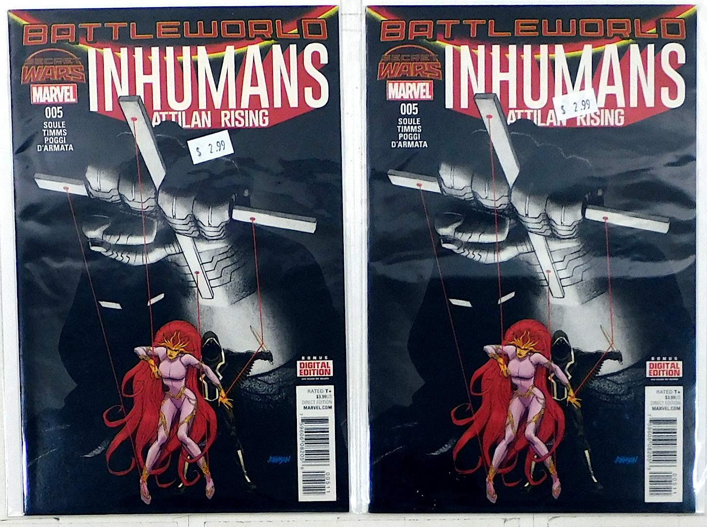 Inhumans: Attilan Rising Lot 2 #5 x2 2015 Marvel Black Bolt Medusa Comics