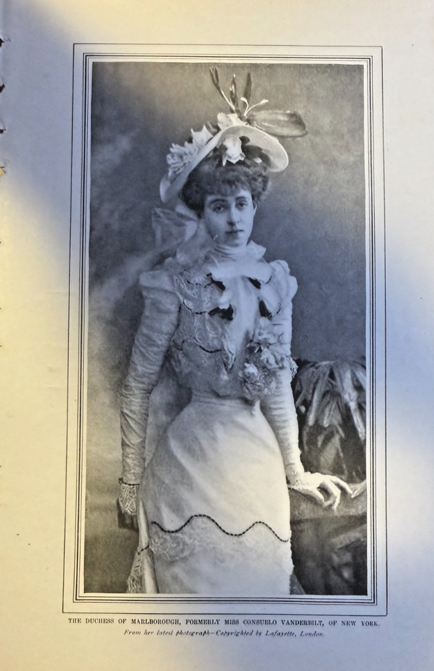 1902 Vintage Magazine Illustration Duchess of Marlborough Consuelo Vanderbilt