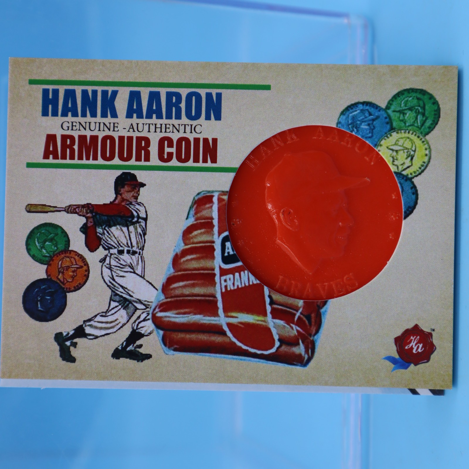2025 Historic Autographs Famous Americans 2 1960 Armour Coins Hank Aaron (Red)