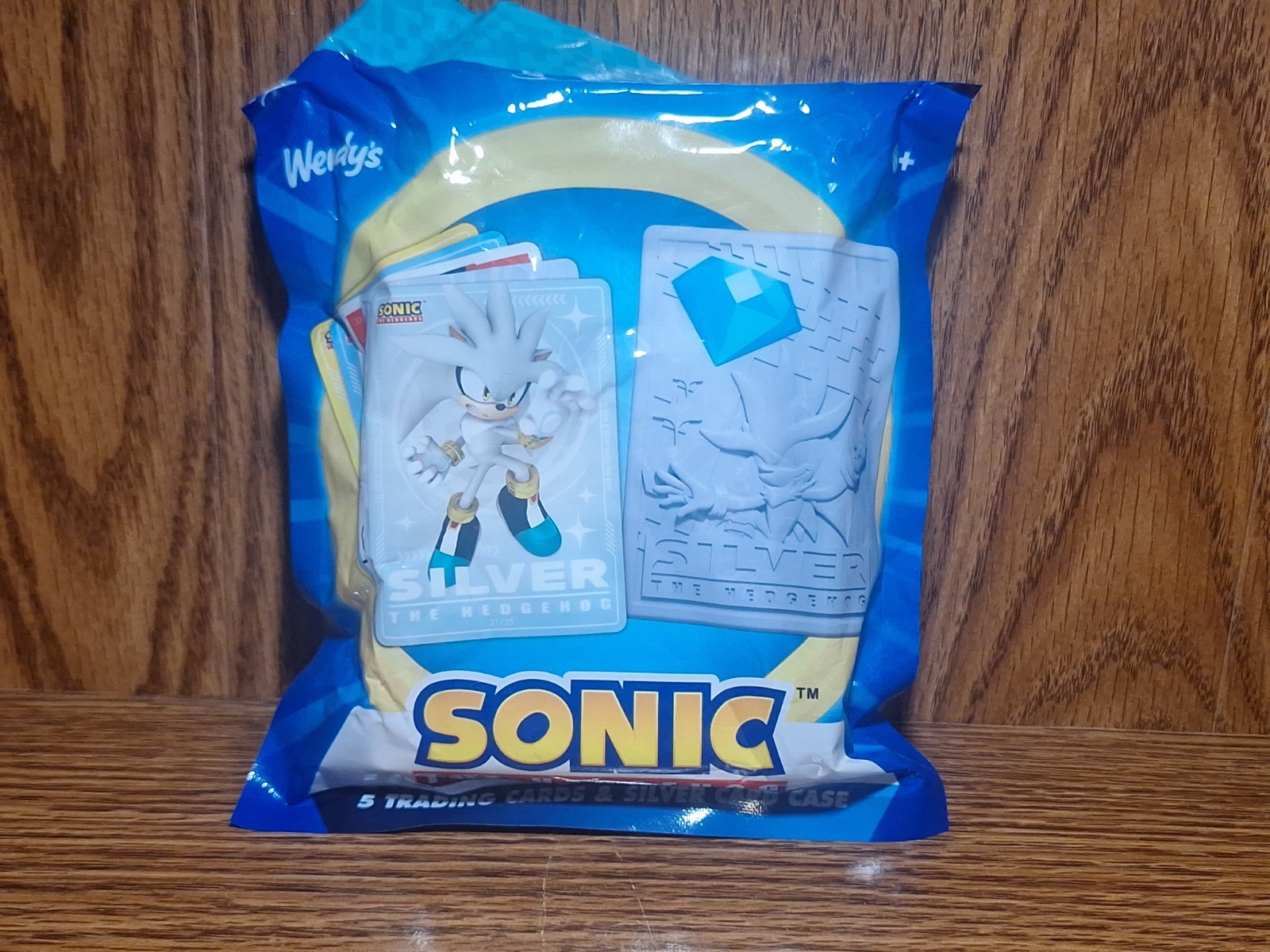 Wendy's Sonic the Hedgehog Silver Trading Card Pack Sealed 5 Cards Silver Case Wendy's Sonic the Hedgehog Silver Trading Card Pack Sealed 5 Cards Silver Case