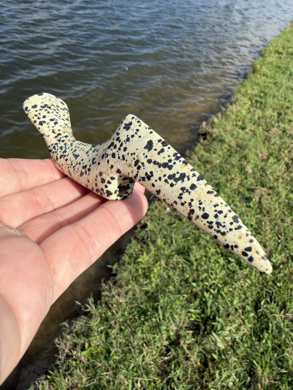 Rare Native American Speckled Drilled Birdstone Beautiful 