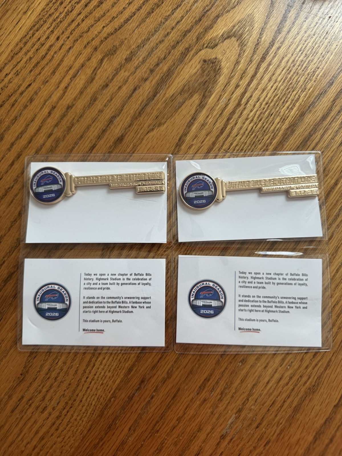 (2) Buffalo Bills Highmark Stadium Inaugural Season 2026 Gold Key Pin