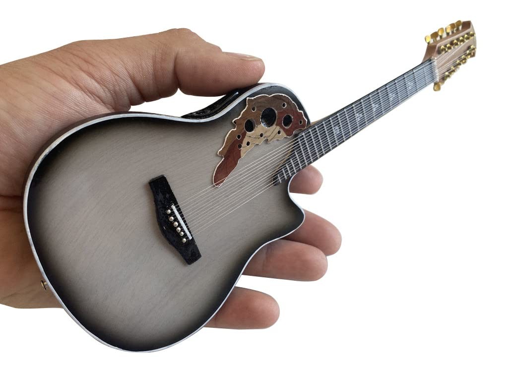 miniature - not playable instruments Melissa Etheridge 12 String Guitar, Silver