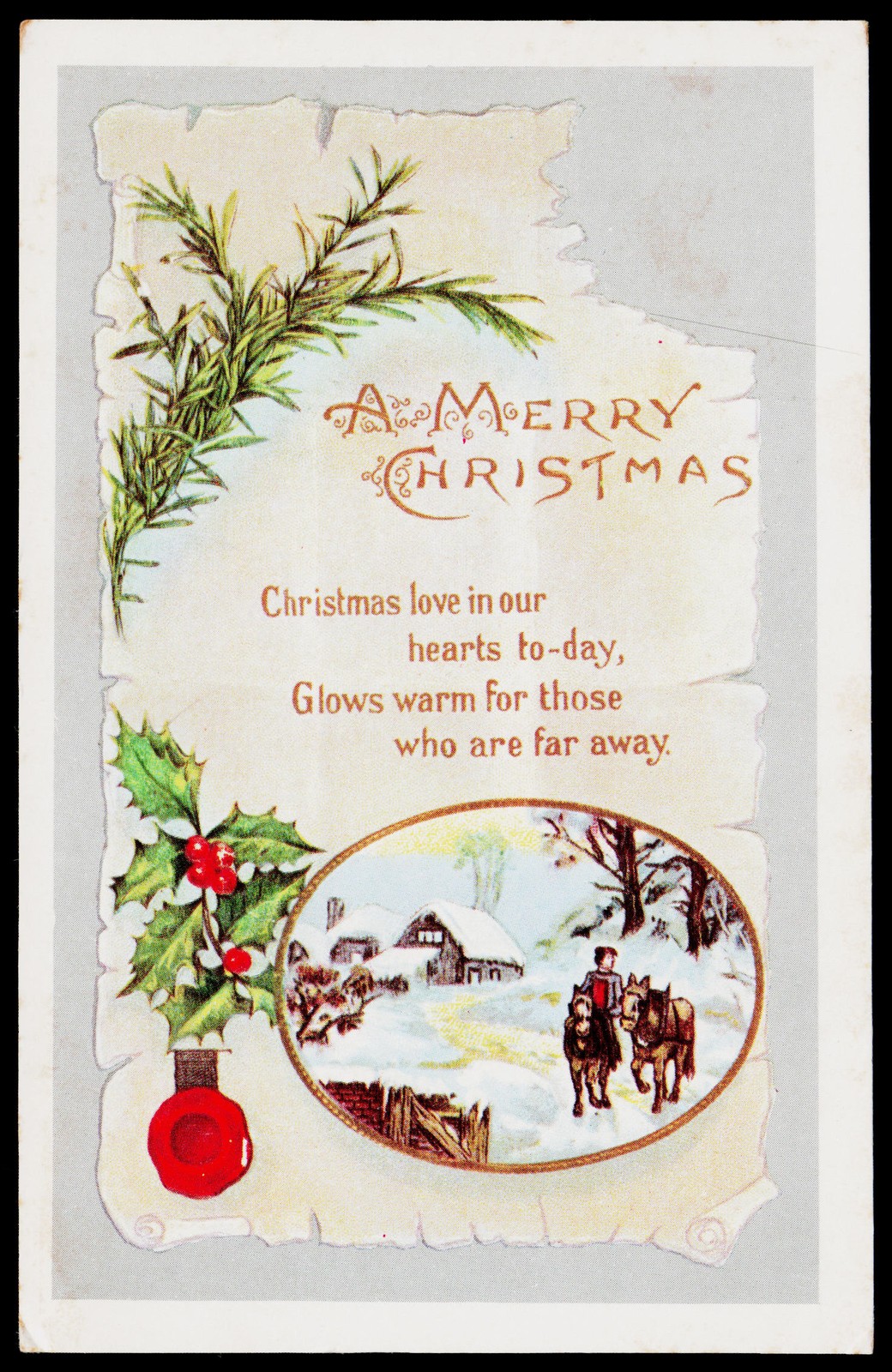 C1910s Style Bright of America Summersville WV Victorian Christmas Postcard