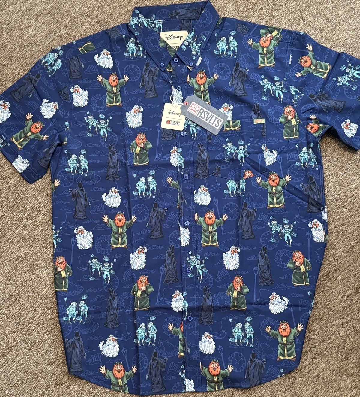 Disney RSVLTS The Muppet Christmas Carol Spirits Men’s Button Shirt Size XL NEW Disney RSVLTS The Muppet Christmas Carol Spirits Men’s Button Shirt Size XL NEW