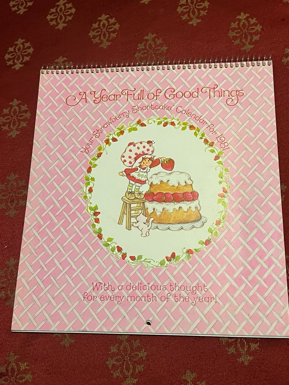 1981 Vintage Strawberry Shortcake Calendar American Greetings