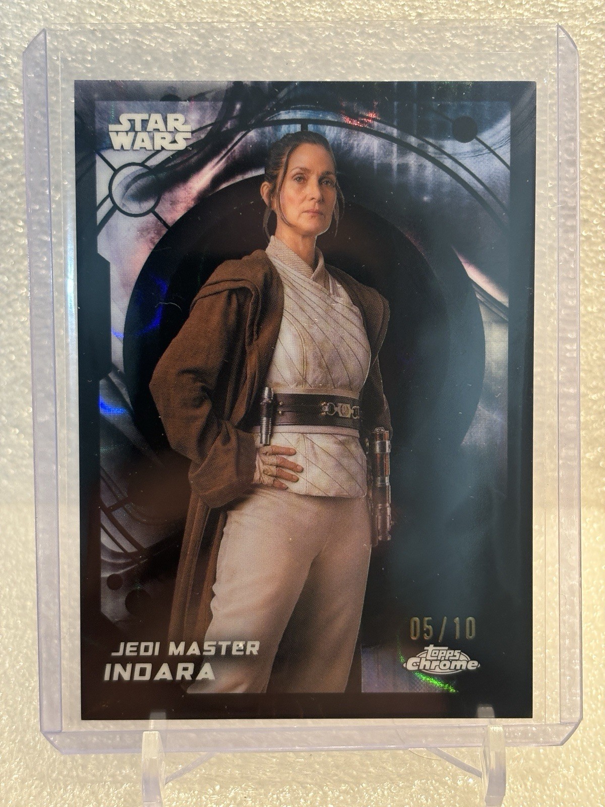 2026 Topps Chrome Star Wars JEDI MASTER INDARA 5/10 Black Refractor