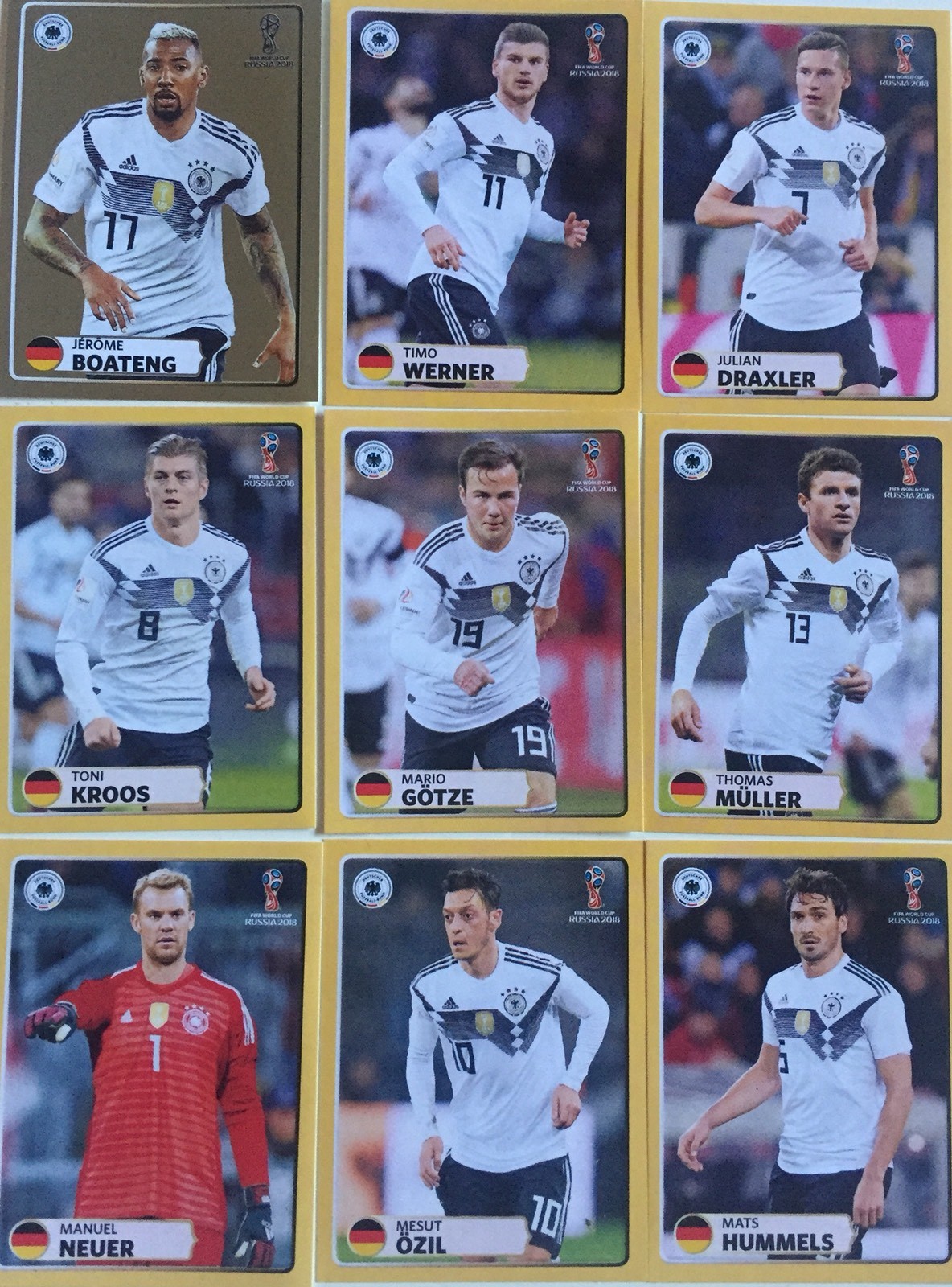 Panini Special Stickers World Cup 2018 Russia Complete Set M1-M9 Fifa World Cup McDonalds
