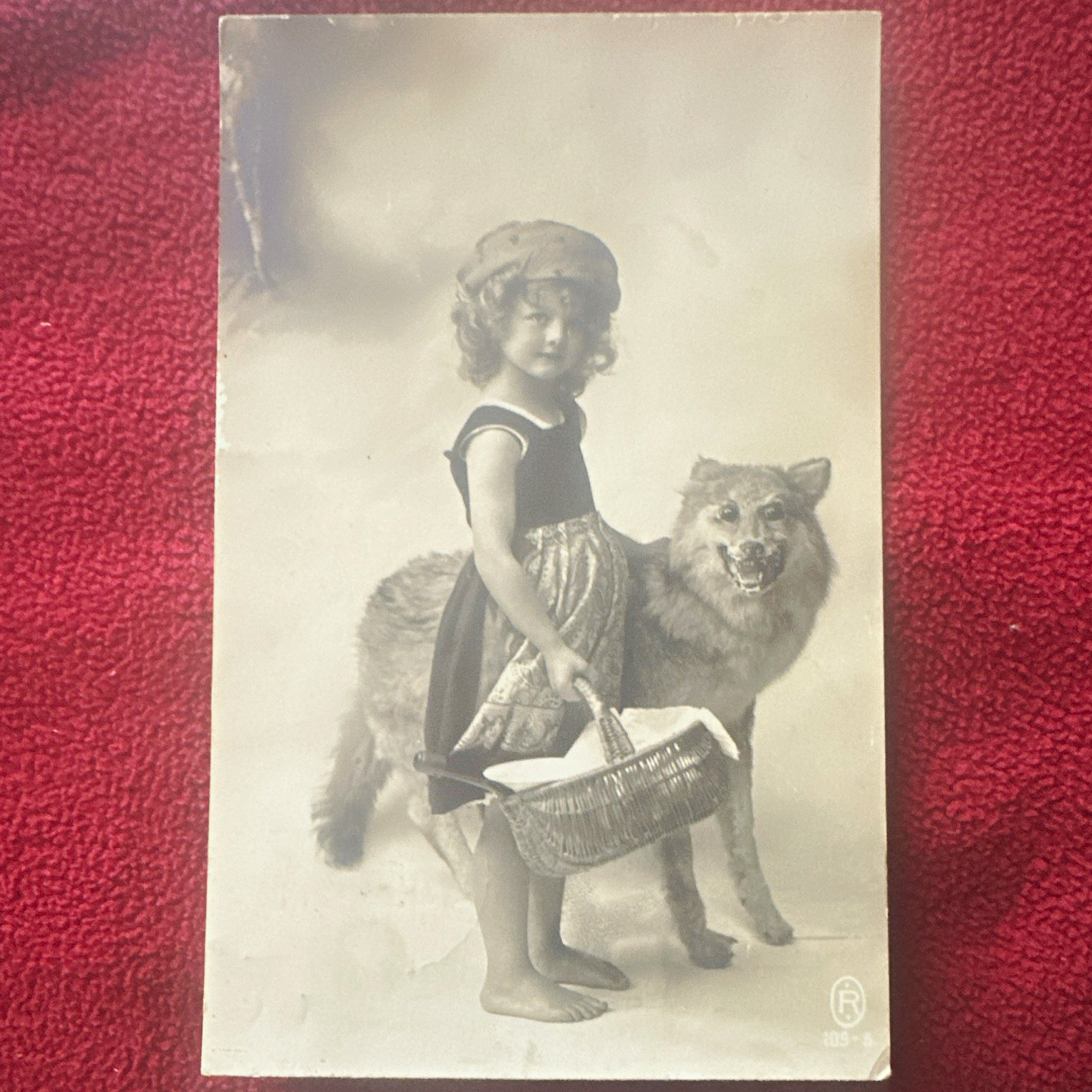 Vtg Posted Little Red Riding Hood Postcard, Divided Back (1907-1915)