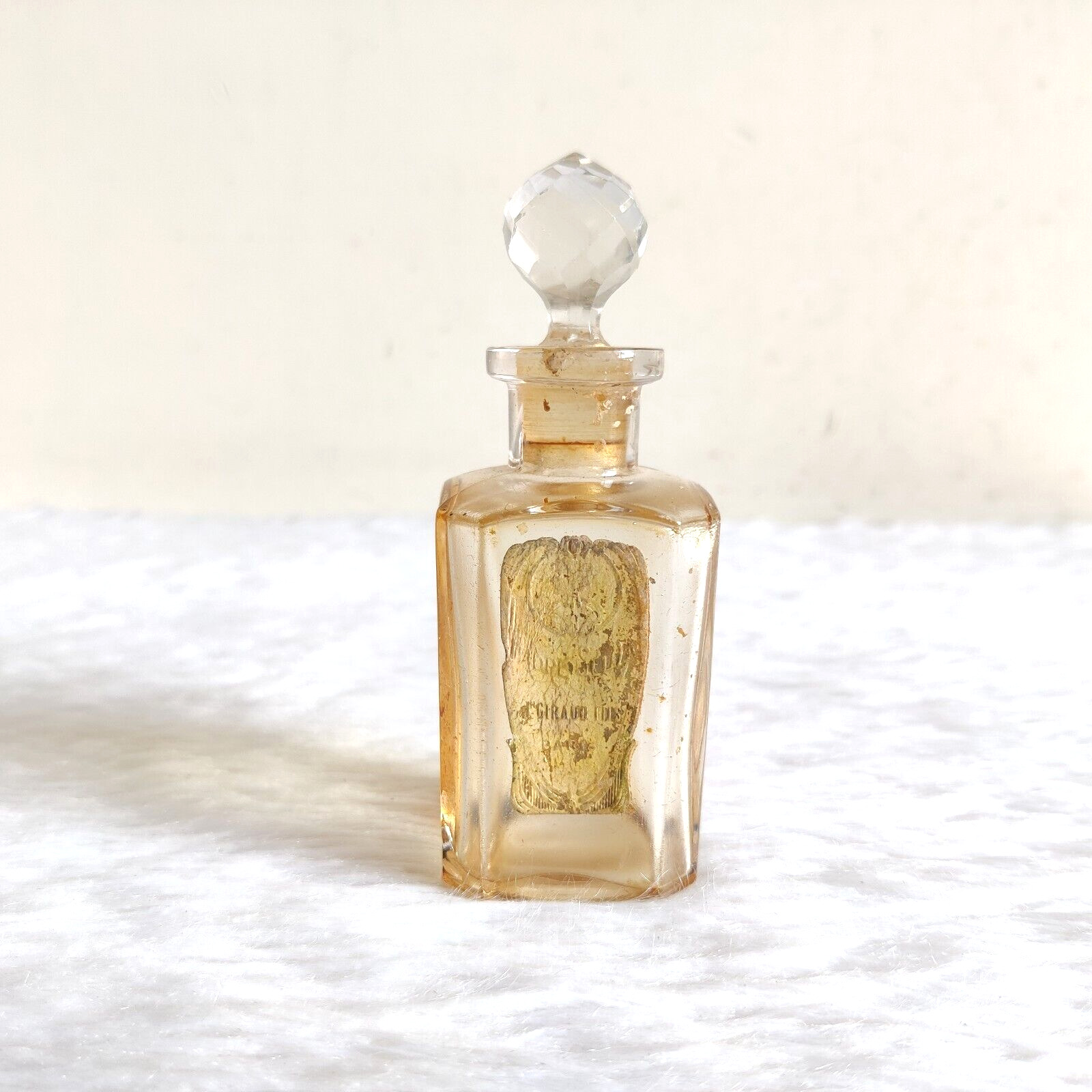 1920s Vintage J.Giraud Fils Glass Perfume Bottle France Old Collectible GL672