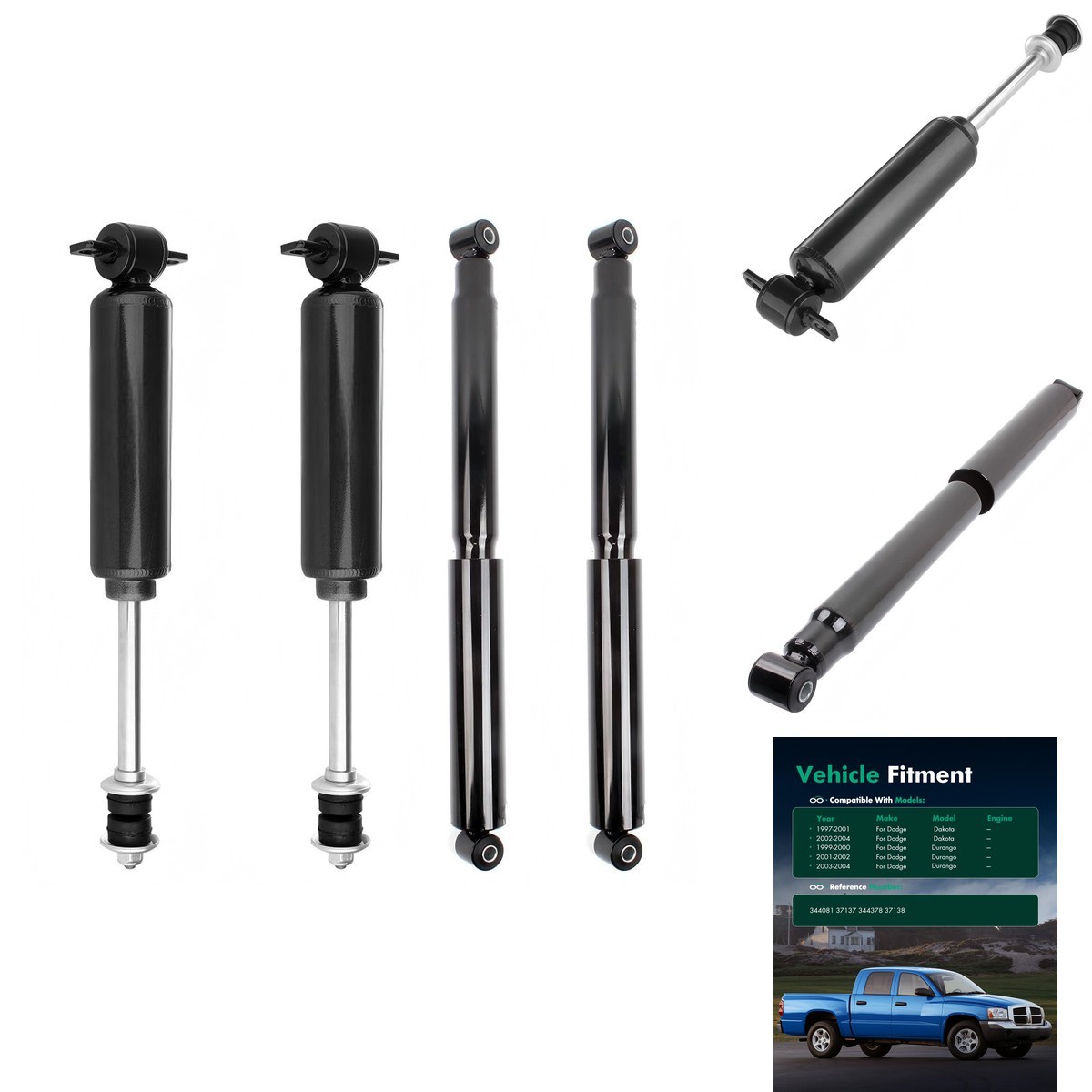 SCITOO Front Rear Shocks 4pcs Dakota 2WD Shock Absorbers Auto Shocks And Struts