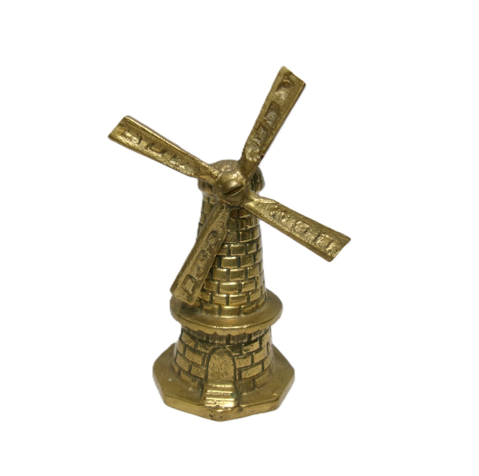 Wonderful Solid Brass Vintage Decorative Tinkling Windmill Bell – BLADES SPIN
