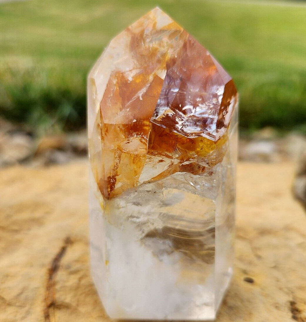 Golden Healer Tower Freeform High Quality Crystal Chakra Gemstone Point 3.3\ Golden Healer Tower Freeform High Quality Crystal Chakra Gemstone Point 3.3\
