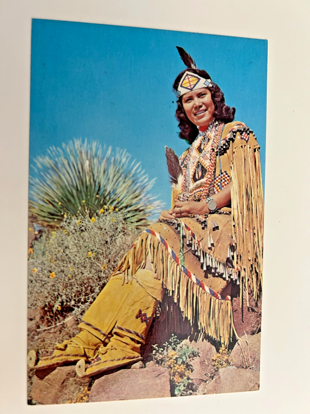 Indian Maiden Native American Vintage Postcard
