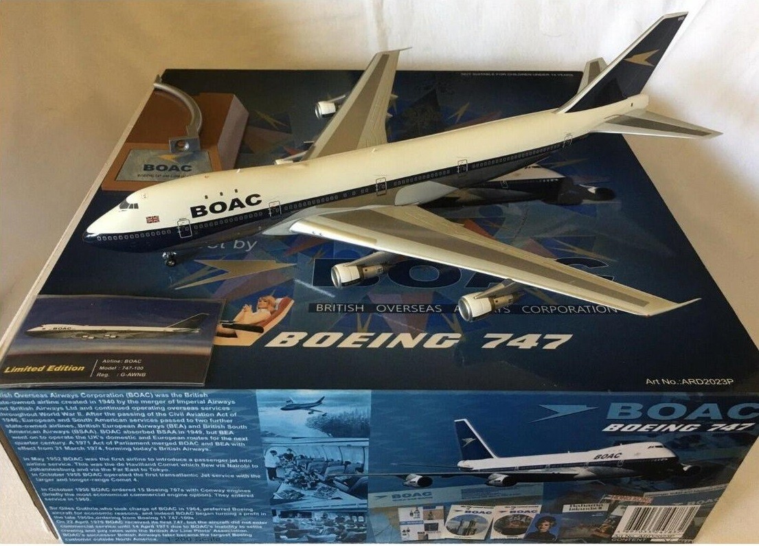 BRITISH OVERSEAS AIRWAYS CORPORATION BOAC B747-100 1970 Livery ARD2023P   1:200