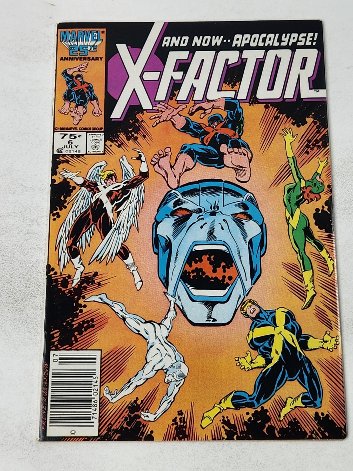 X-Factor 6 NEWSSTAND Marvel Comics 1st Full App Apocalypse Copper Age 1986