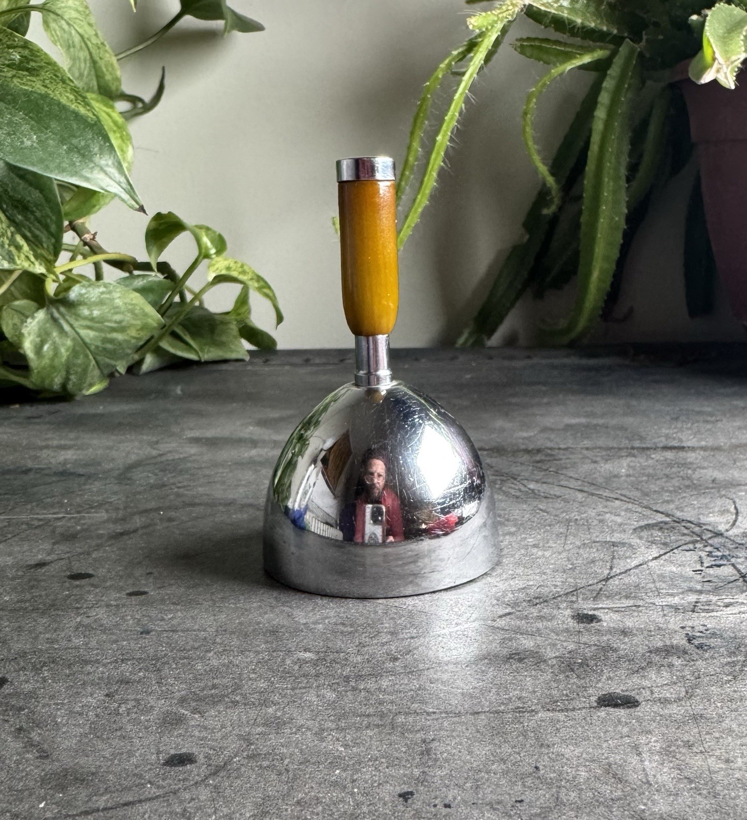 Vintage 1930s Chase USA Art Deco Chrome Manchu Dinner Bell Bakelite Ruth Gerth