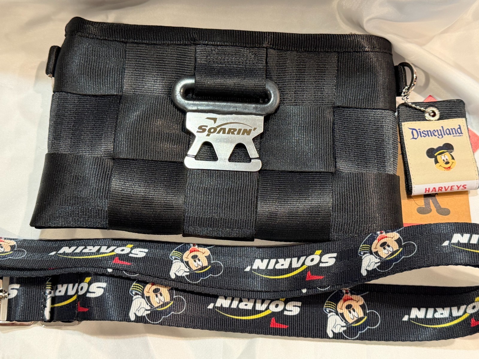 Disney D23 Expo 2026 Exclusive HARVEYS Soarin' Seatbelt Crossbody Purse #77/150