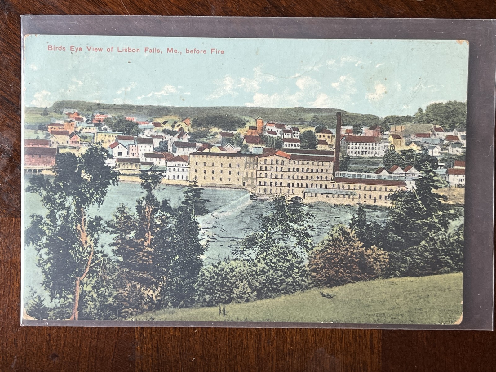 Birds Eye View Lisbon Falls ME Androscoggin Co Divided Back Postcard Posted Birds Eye View Lisbon Falls ME Androscoggin Co Divided Back Postcard Posted