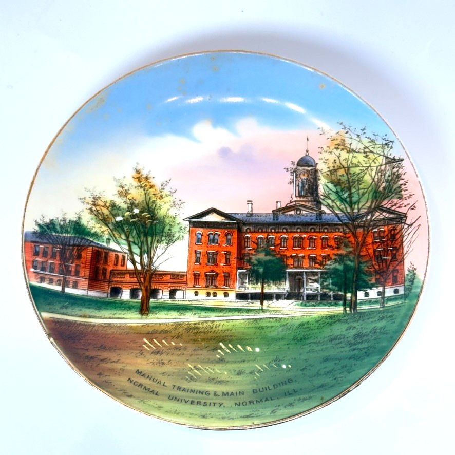 NORMAL University IL ILLINOIS Antique Souvenir China TRINKET DISH PLATE