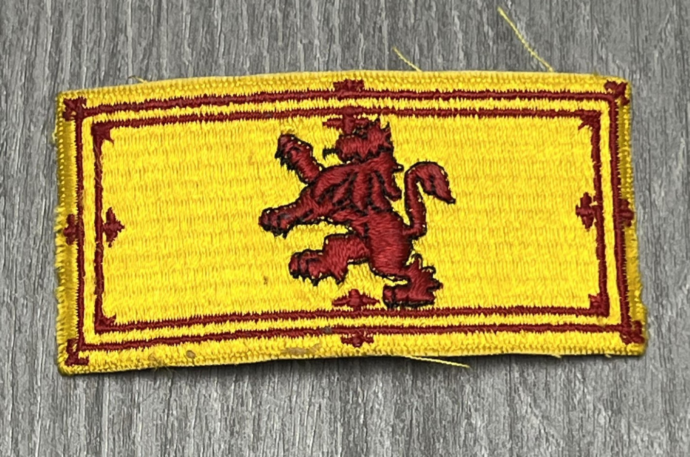 Scotland Lion Rampant Royal Banner Flag Yellow Red Embroidered Sew On Patch
