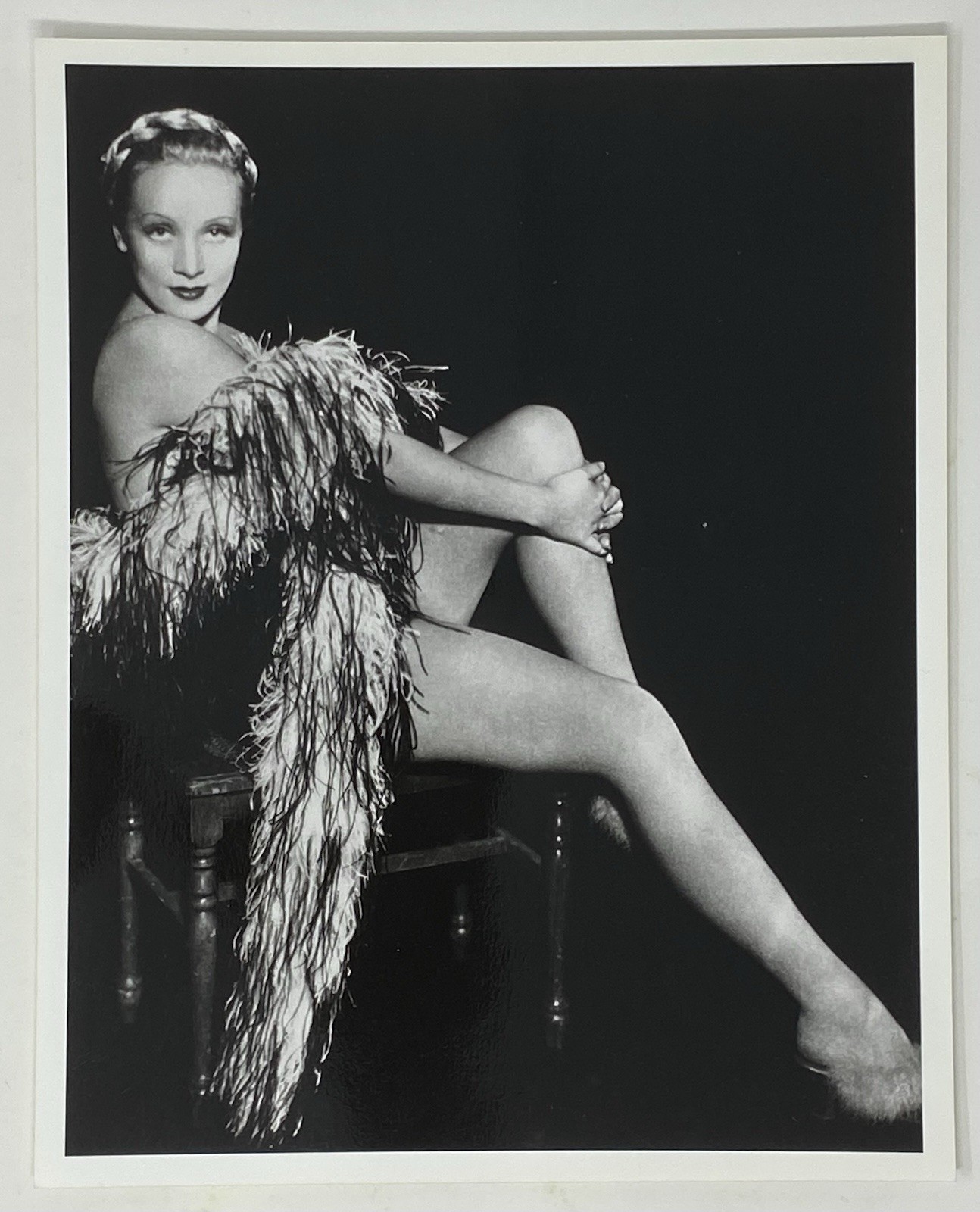 MARLENE DIETRICH 8x10 Black White Publicity Photo Reprint B&W Celebrity Actress