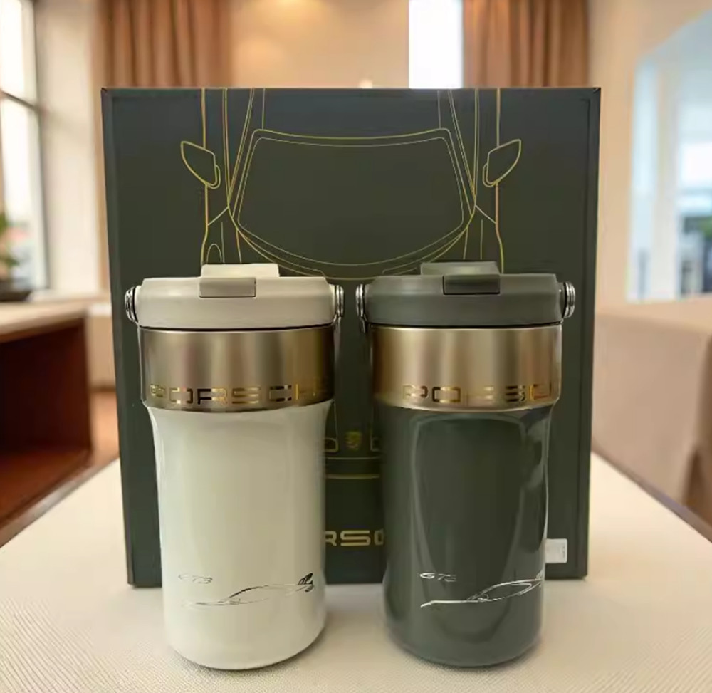 Porsche  Travel Thermal Mug  (650ml+650ml) NIB