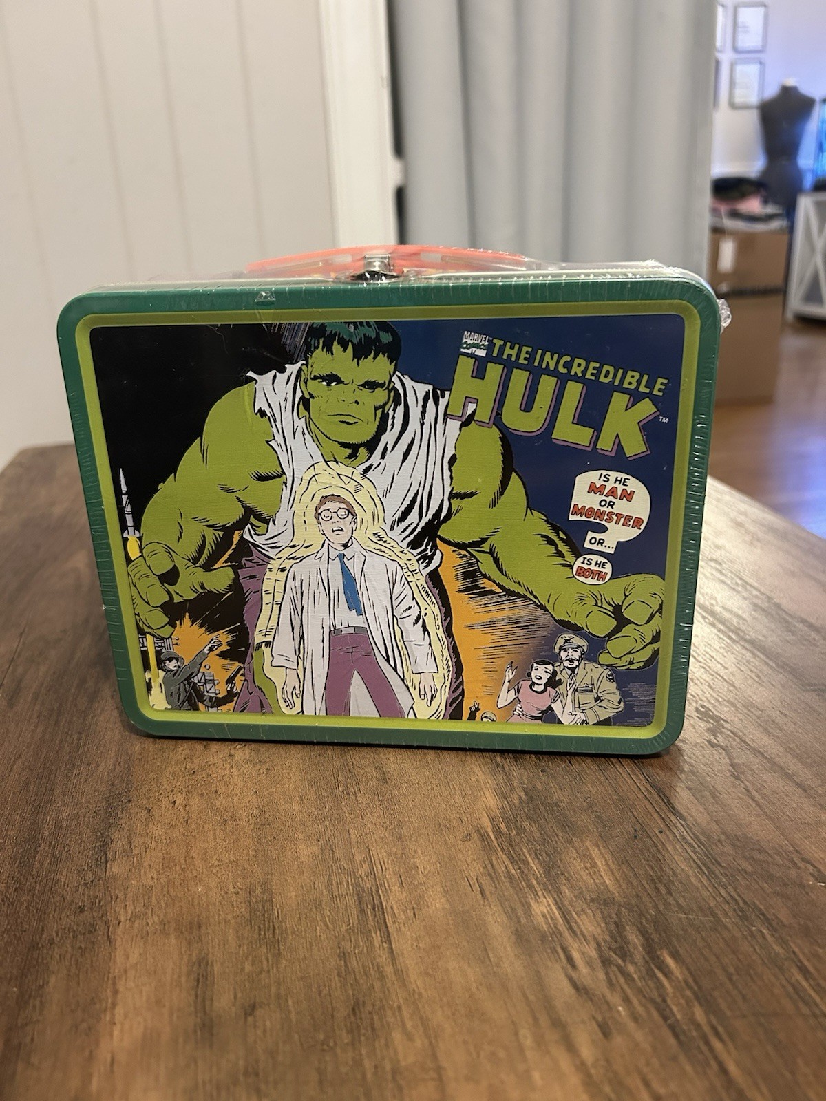 Vintage The Incredible Hulk Metal Lunch Box Miniature Marvel Comics 1998 New