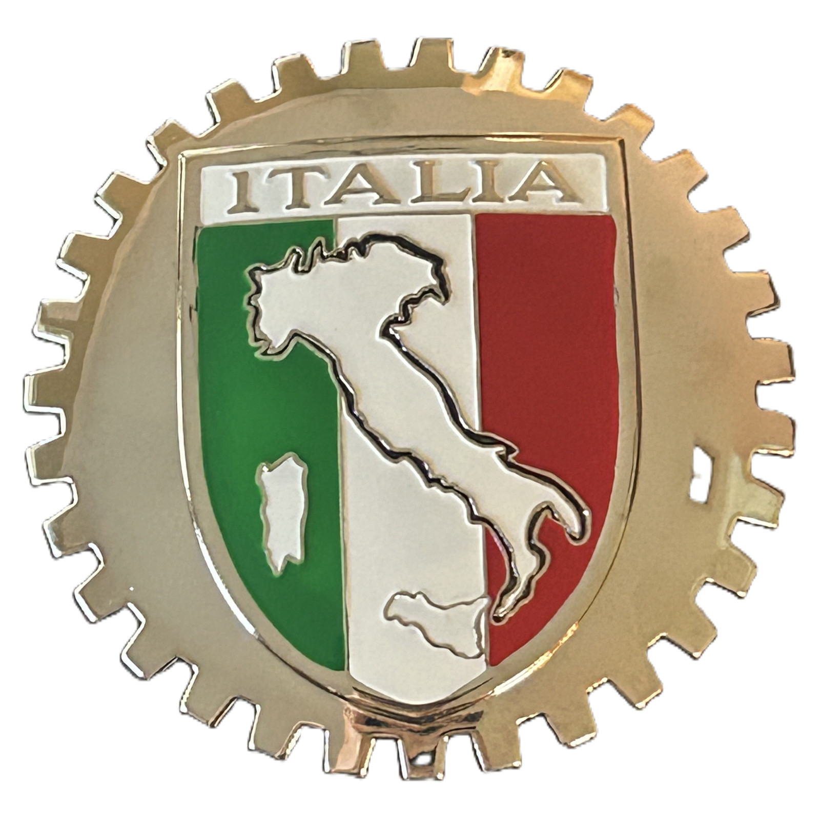 ITALIA AUTOMOBILE GRILLE BADGE - ITALY CAR BADGE ITALIA AUTOMOBILE GRILLE BADGE - ITALY CAR BADGE