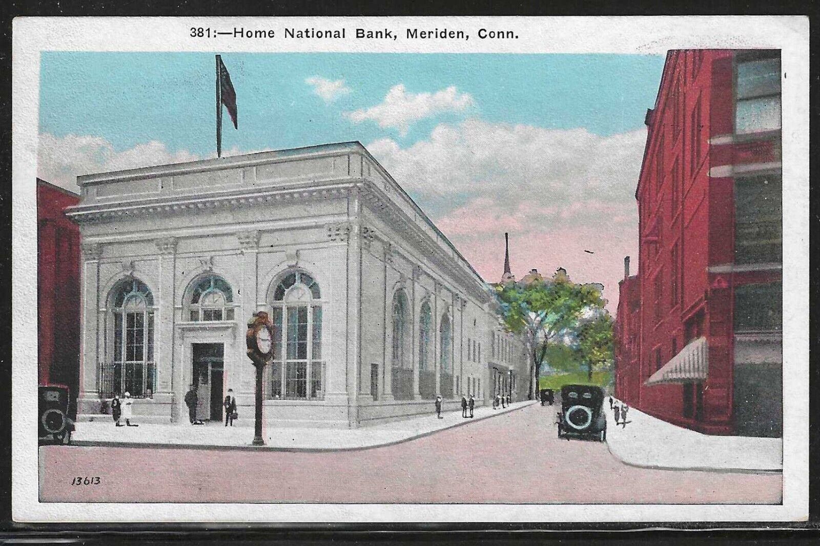 Home National Bank, Meriden, Connecticut, Early Postcard, Unused