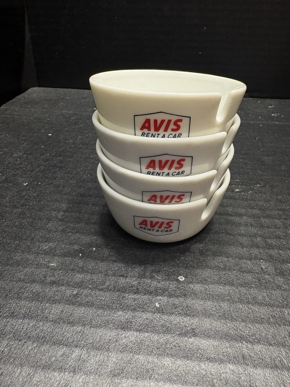 Avis Rent A Car Vintage 1960s Promotional Ashtrays Set Of 4