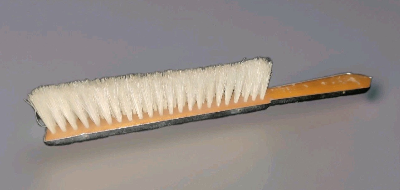 Vanity CLOTH BRUSH wooden with Silver Design 27cm Vintage