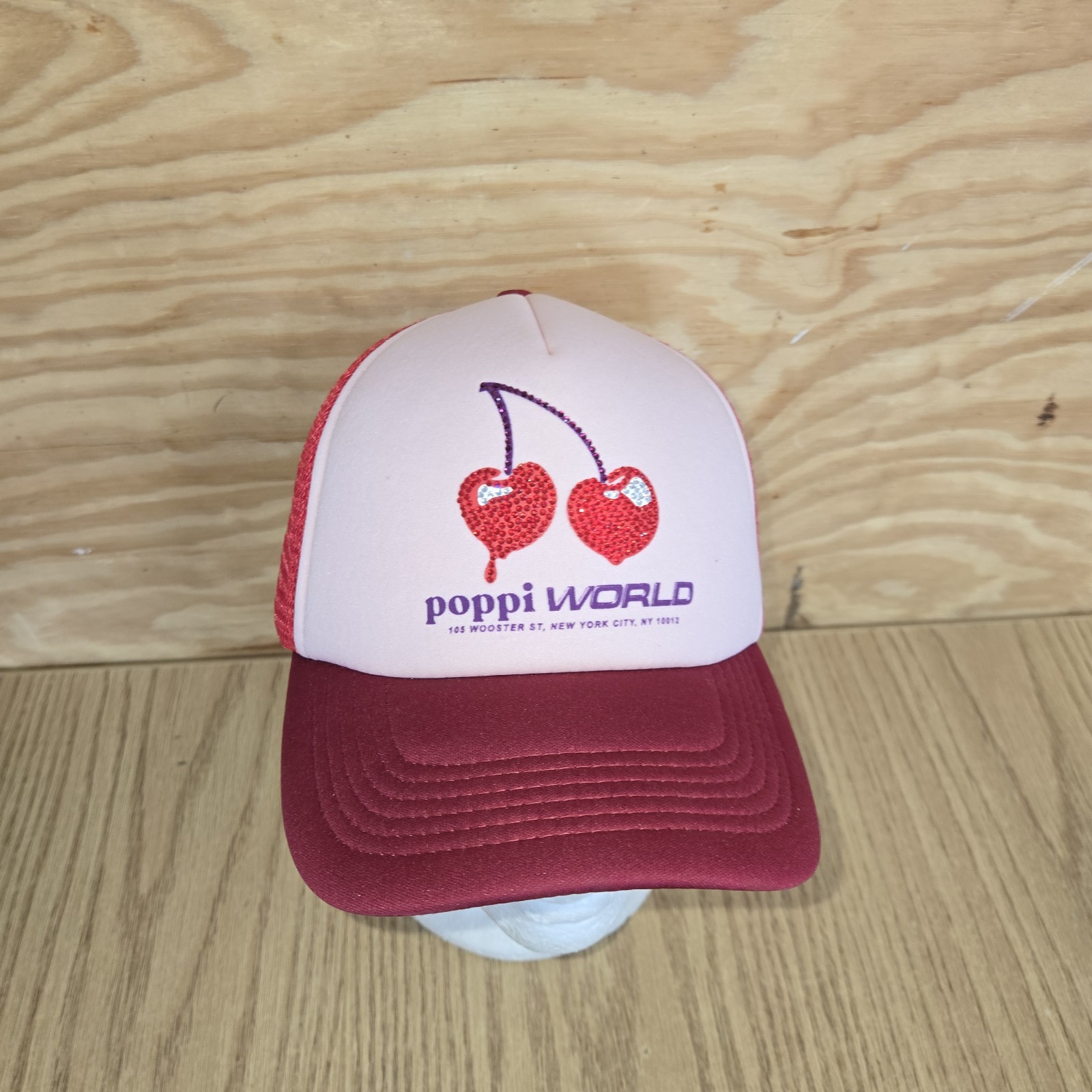 Authentic Poppi Soda Baseball Cap In Red Nwot Rare Adj Snapback Trucker 