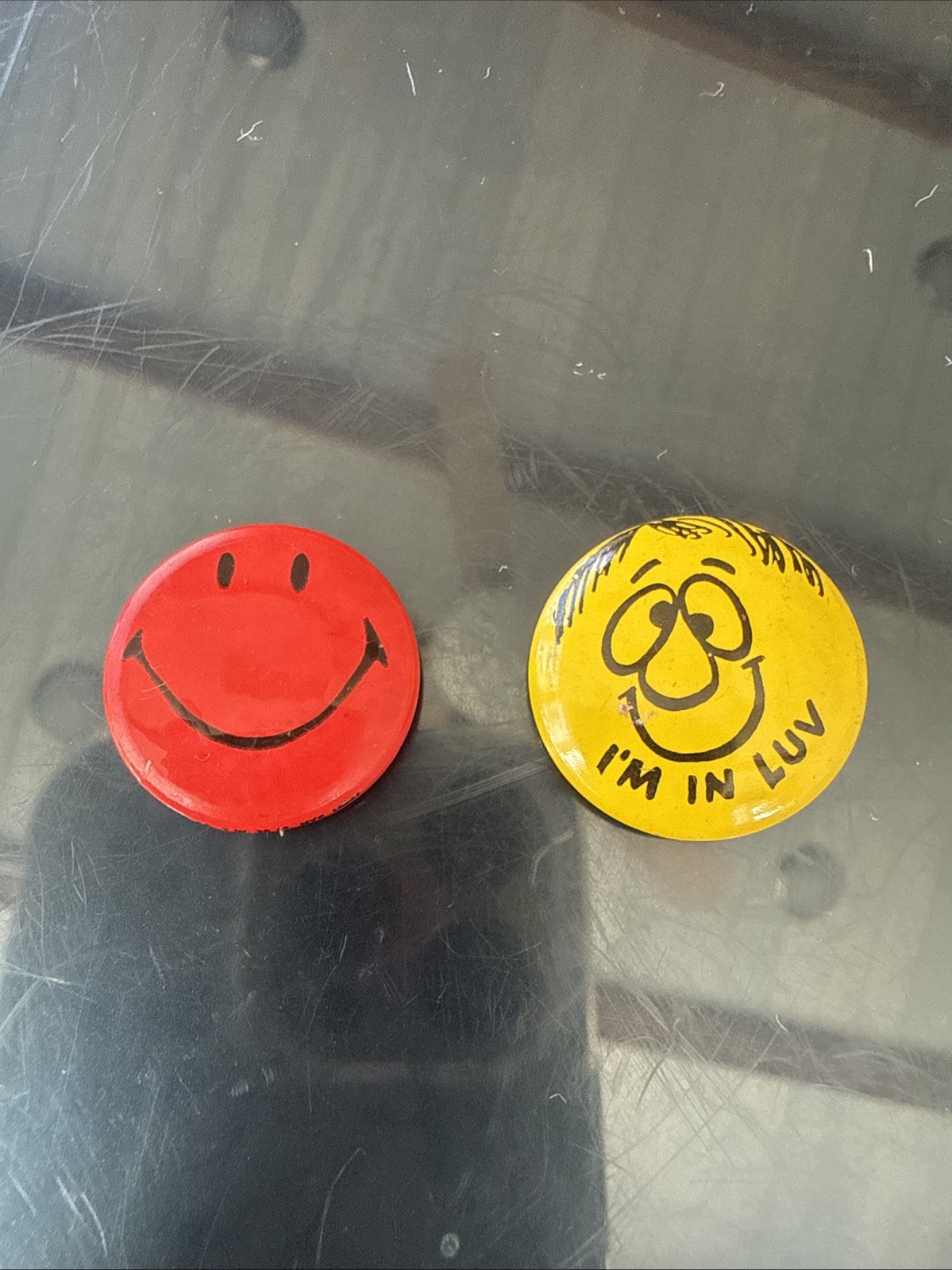 Vintage Lot of 2 Vintage 1960\'s Creative House Smiley Face Pins