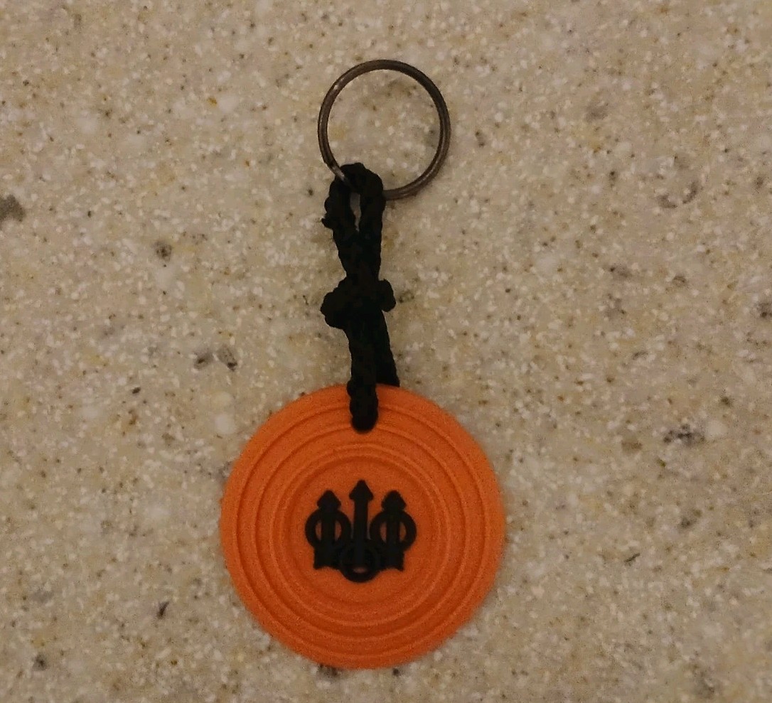 Beretta USA Clay Target Shooting Sports Keychain Orange Black Logo Keyring