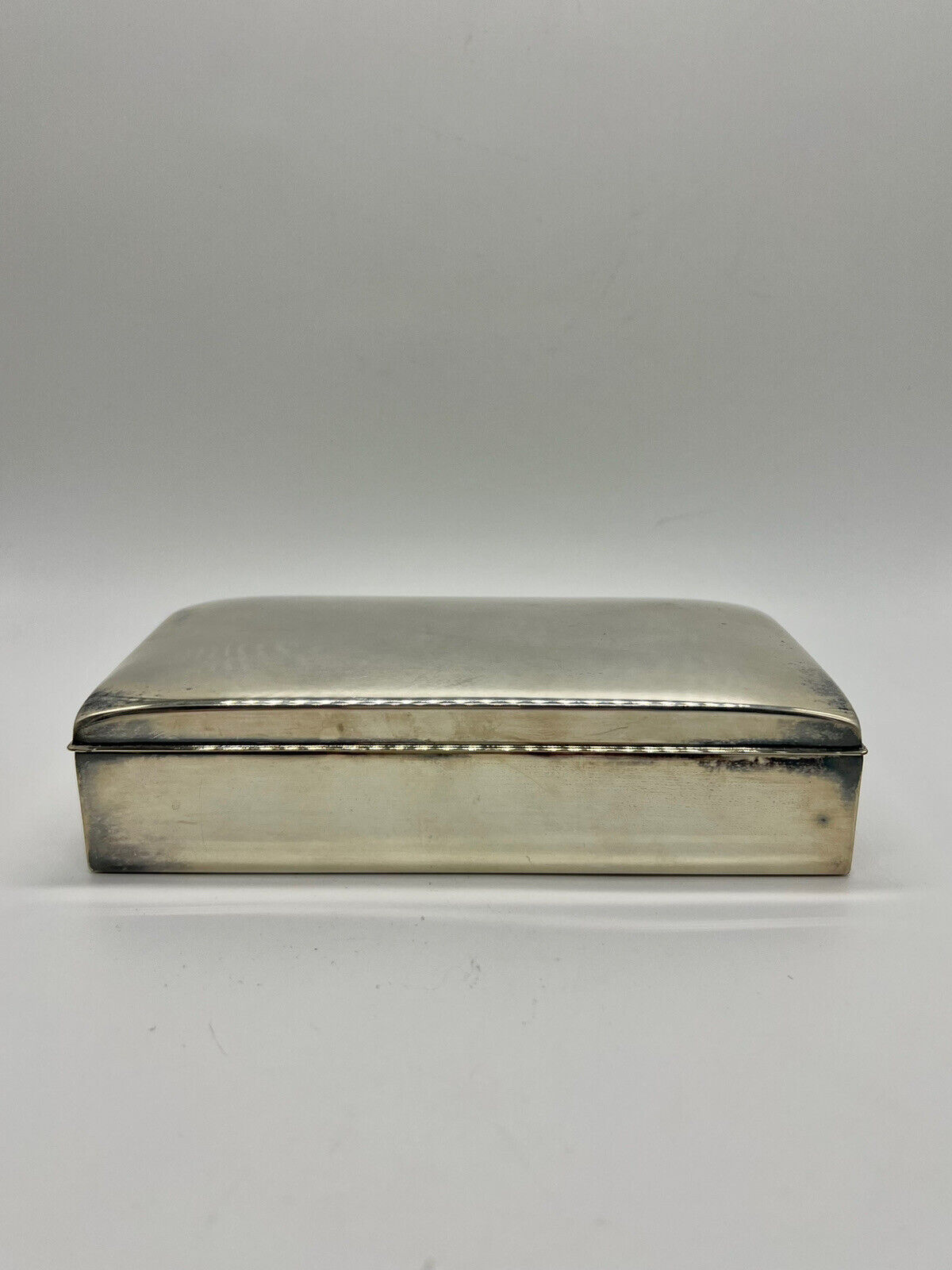 Vintage Jewelry Cigarette Box Wood Lining EPCA Poole Silver Co 1899