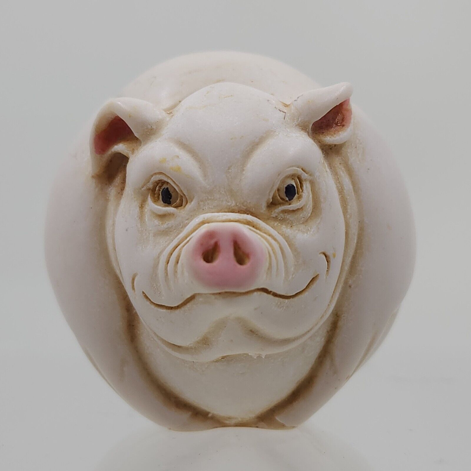 Vintage Harmony Kingdom Roly Polys 'Curly' Pig Mini Trinket Box UK Figurine Hog