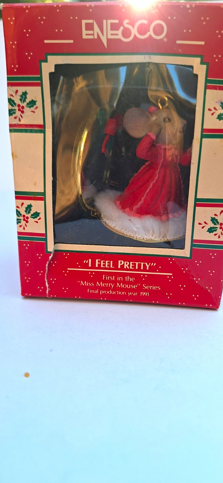1989 Enesco Miss Merry Mouse Ornament \